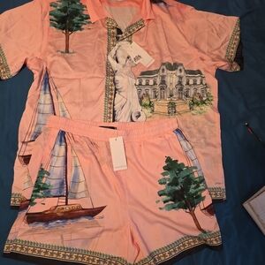 Pink Nautical and Architectural Print Set